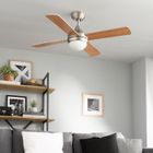 TECHBREY Ventilateur de Plafond Navy Bois 110cm Naturel