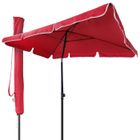 VOUNOT® Parasol inclinable rectangulaire 200x125cm rouge - Hauteur et angles ajustables - Housse de protection