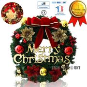 Couronne De Noël Blooming Plastique 40cm - Décoration Porte Ou Mur