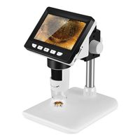 TTLIFE Microscope Numérique pour Enfants,  LCD 4.3", Portable HD 1080P avec Zoom grossissement 50-1000x, 8 lumières LED Ajustables