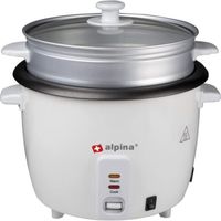Cuiseur à riz ALPINA - 1.8L - 700W - Bol amovible antiadhésif - Panier vapeur inclus