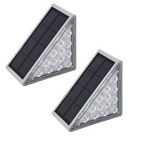 2pcs Lampes solaires d'escalier d'extérieur, solaires d'éclairage de Marche à LED Haute luminosité IP68 étanches