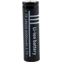 3.7V 6000mAh 18650 noir batterie rechargeable Li-ion pour lampe de poche