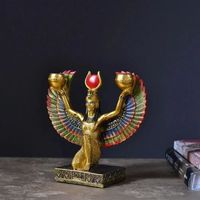 Statue deco,Statue de déesse iris de la mythologie égyptienne, Souvenirs de la reine, bougeoir décoratif, Figurines - Type 1