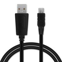Câble Mini USB de 1m pour Casio Graph 25, Graph 35 / 35+ transfert de données et charge 1A noir en PVC