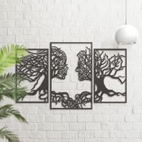 Déco Murale Ginko Atmosphera - Métal 50x100cm Or