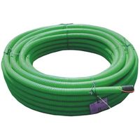 Jardibric - Gaine Annelées, Protection de Câbles Téléphonique PE Polyéthylène Vert (Ø 40 mm x 25 mètres)