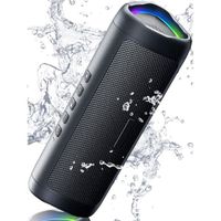 Enceinte Bluetooth Portative - Haut-parleur Bluetooth 5.3 sans fil-Extra Bass imperméable IPX5 - stéréo autonomie - 20 heure