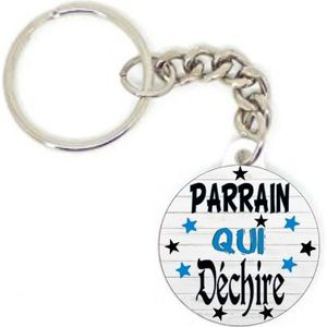 Cadeau Parrain, Marraine: Porte clé personnalisé - Design By Hibrido