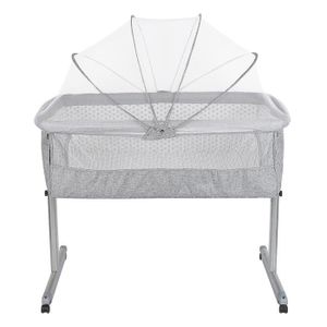 Berceau Cododo Lit De Bebe De 0 36 Mois Avec Moustiquaire 96 57 77cm Gris Freestyle Cdiscount Puericulture Eveil Bebe
