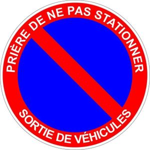 Mélange de 8 autocollants Stationnement Interdit - Stickers interdit de  stationner