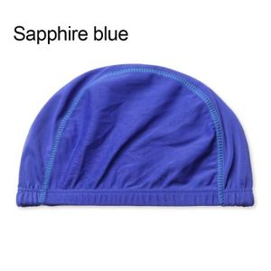 BONNET PISCINE- CAGOULE couleur bleu saphir Bonnet de bain en Nylon, dôme,