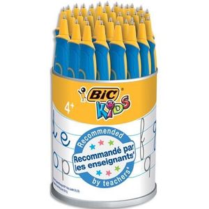 JEU D'APPRENTISSAGE BIC Pot de 36 stylo beginners TWIST. Encre bleue.