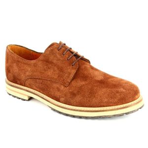 chaussure daim marron