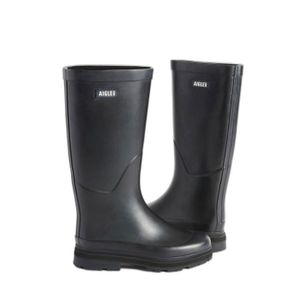 Bottes En Caoutchouc Taille 38 (EU) - Pour La Pluie, Occasion, Couleur Noire, Talon 2-7cm