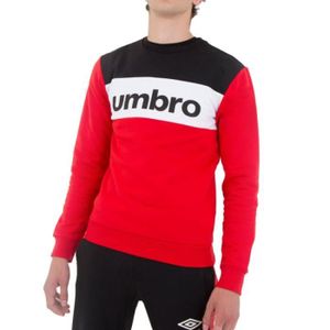 SWEATSHIRT UMBRO Sweat Pull A Col Rond Authentic Big Logo Homme rouge