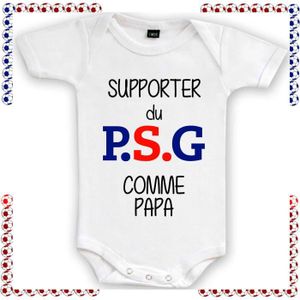 BODY Body bébé manche courte supporter du PSG comme pap