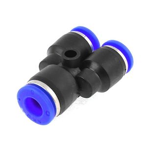 10pcs Tube OD 6mm DPE-6 T Union Coud/é Connecteur Poussoir Pneumatique Ligne Dair Montage Rapide