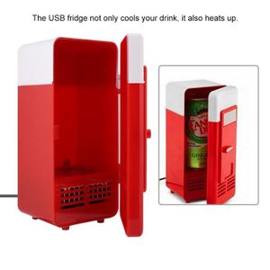 PIÈCE VIDÉOPROJECTEUR Mini-réfrigérateur PC USB Mini réfrigérateur réfrigérateur boisson canette refroidisseur plus son videoprojecteur Rouge Rouge