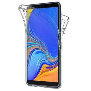 ChoosEU Coque pour Samsung Galaxy A7 2018 Silicone Bumper Souple Motif Swag Etui Soft Étui Antichoc Fleur Design Mignon Ultra Fine Mince Slim Housse Case Protection Amour 