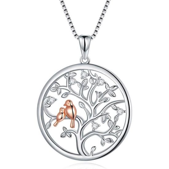 Collier Pendentif Arbre De Vie Yggdrasil En Argent Sterling 925 - 46 Cm (neuf Avec étiquettes)