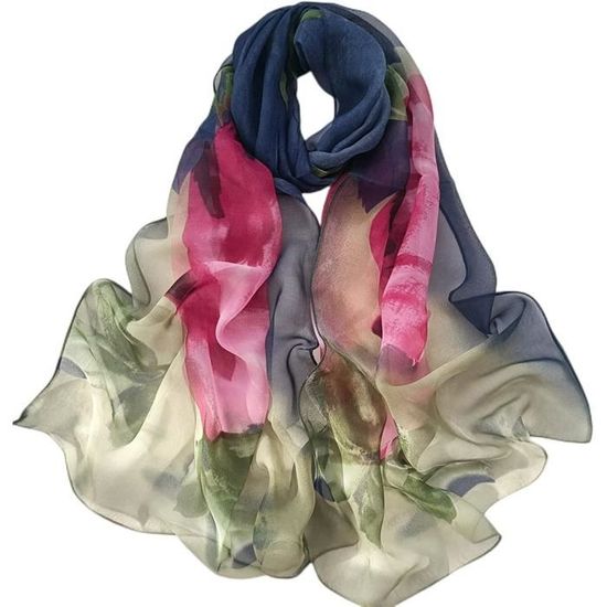 YAOMEI Femme Echarpe Châles Foulards, Paillettes Perlées Des Années