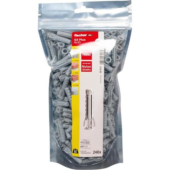 Big Pack Sx Plus 6 X 30 240 Chevilles Pour Mur Plein Et Perforé[n7183 — free download