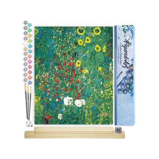 Kit Peinture Par Numéros Adulte Noël - Scène De Traîneau - Toile 40x50 Cm - Peintures Acryliques Et Pinceaux Inclus - 6