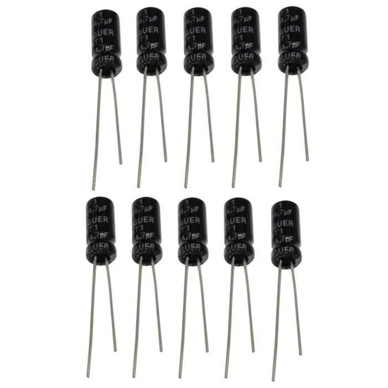10 Condensateurs 4,7µF 63V SIC SAFCO - Composants électroniques