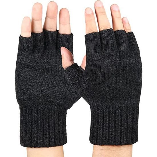 Mitaine Laine Femme Gants Sans Doigts En Laine Angora - Mi-Doigt