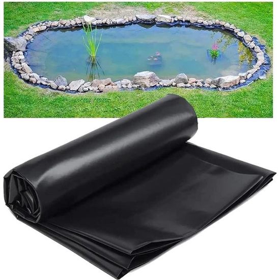 Bâche étanche Pour Bassin De Jardin - 6.5x10ft à 20x26ft - Revêtement HDPE Résistant Aux UV - Idéal Pour étangs, Cascades Et Fontaines - 7