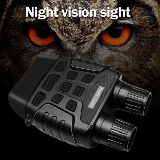 ArzzuNiu Lunettes de vision nocturne montées sur la tête – Jumelles rechargeables mains libres