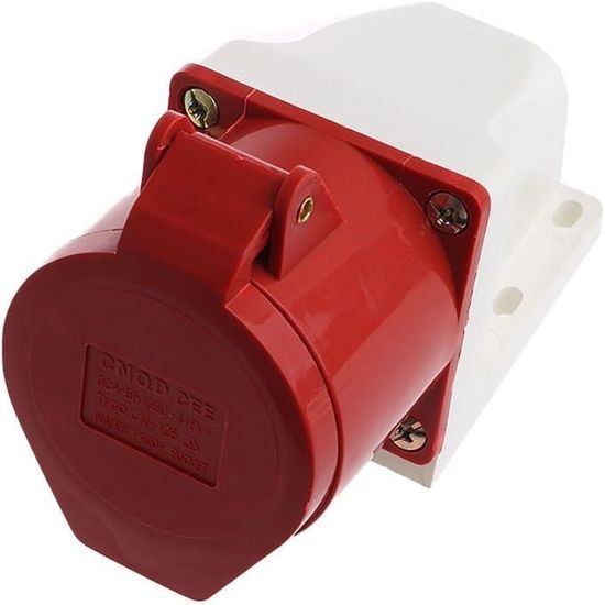 PratiKa - Socle De Prise Industrielle Droite 32 A - 3P+N+T - 380-415 V