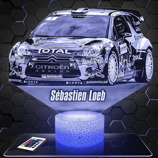 Lampe Veilleuse 3D Porsche 911 GT3 RS - 16 Couleurs, Télécommande - Fabriquée En France