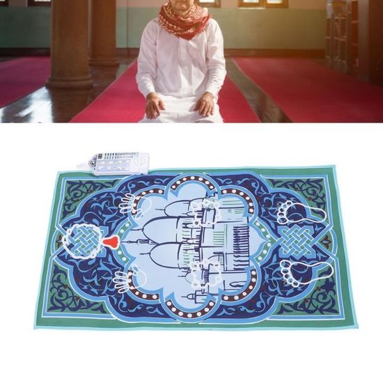 Tapis de Priere Musulman Electronique,Tapis Priere Musulman Interactif Adulte,Tapis de Prière électronique Sensible au Toucher,Tapis dePrière Islamique,Apprentissage Ludique des Prières,8 Ans et Plus