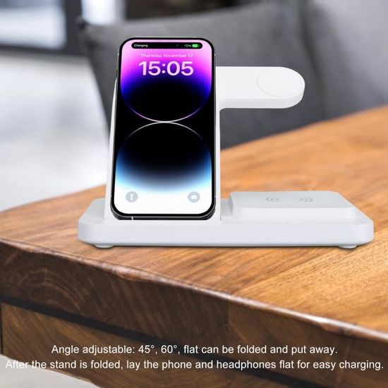 Zens Station de charge sans fil 4-en-1 - Serie Aluminium - Chargeur