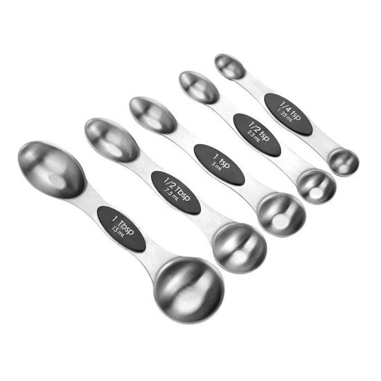 Cuillère à soupe, ensemble de cuillère à café double face en acier inoxydable antirouille, pour