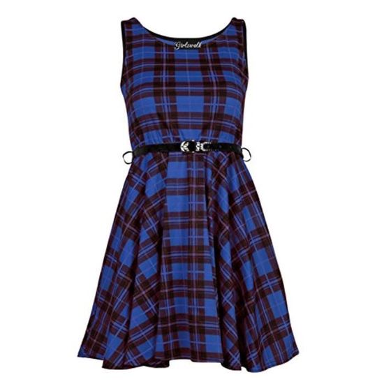 Robe Patineuse Sans Manches Imprimé Fleuri Multicolore Et Noir - Taille S - Occasion Très Bon état