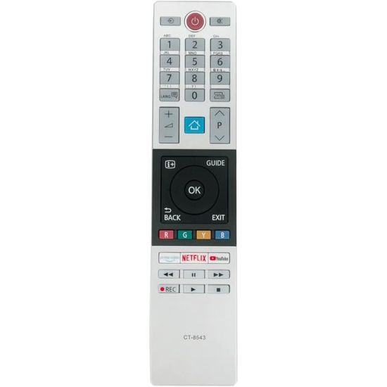VINABTY Telecomando Sostitutivo Per Toshiba CT-8543 / RC42151P | Compatibile Con TV 4K OLED Smart TV (Modelli Selezionati)