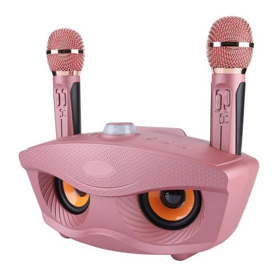 Machine Karaoké Bluetooth Pour Enfants Yunlone - 2 Micros Sans Fil - Rose Gold