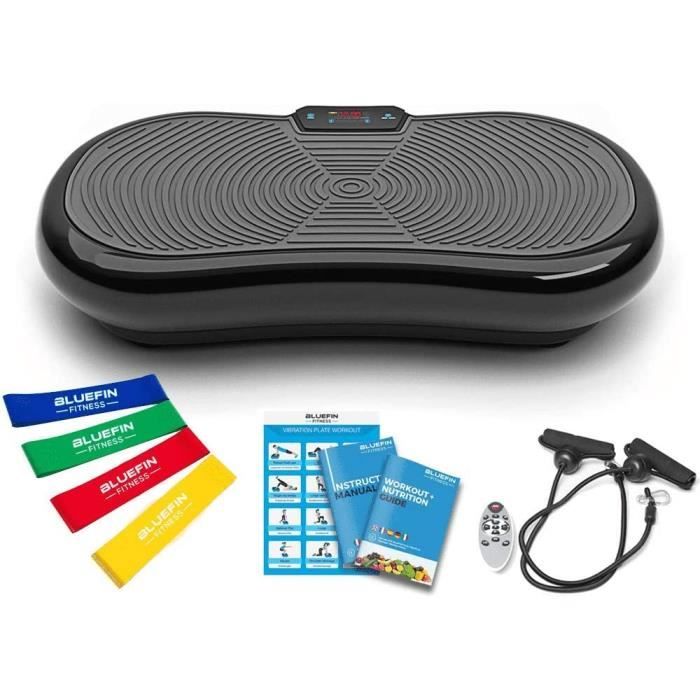 Bluefin Fitness Plateforme Vibrante Ultra Slim - Perte de Poids & Brûleur de Graisses à la Maison - 5 Programmes + 180 Niveaux - Hau