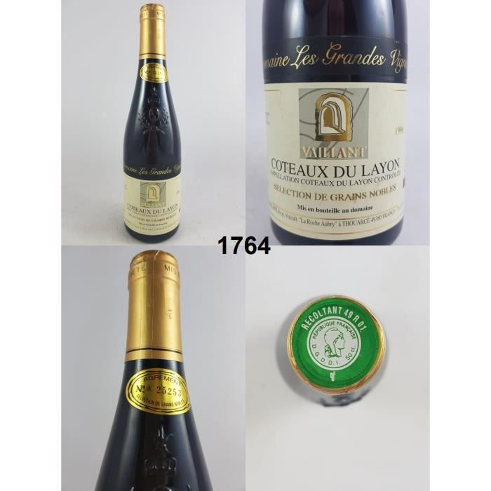 Coteaux du Layon - Domaine Les Grandes Vignes (50 cl) 1996 - N° : 1764, Coteaux-du-Layon, Blanc