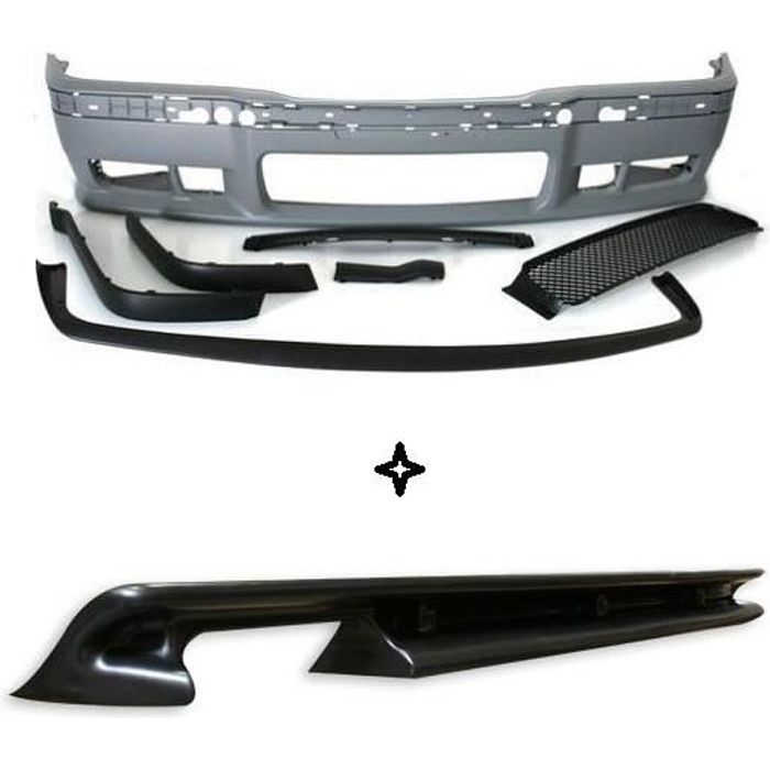 PARECHOC PARE CHOC AVANT M3 BMW SERIE 3 E36 + SPOILER ARRIERE LOOK M3