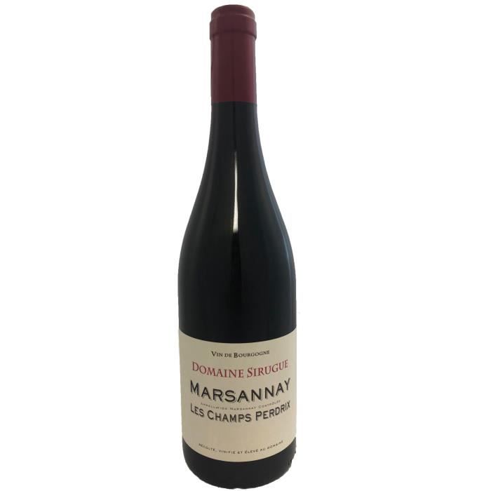 Marsannay les Champs Perdrix 2018 Domaine Sirugue - 75 cl - Vin Rouge AOP de Bourgogne - Cépage Pinot Noir
