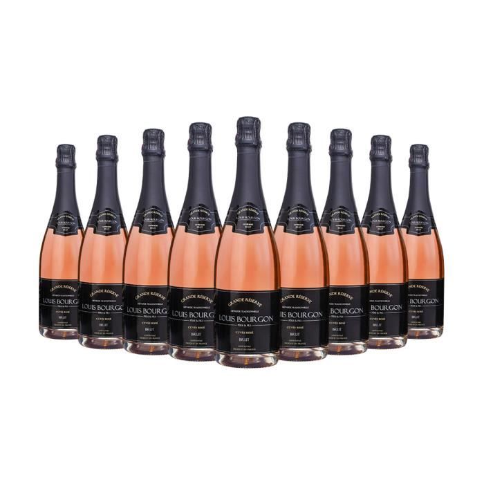 Pack 9 Louis Bourgon Grande Réserve Brut Cuvée Rosé 0,75L
