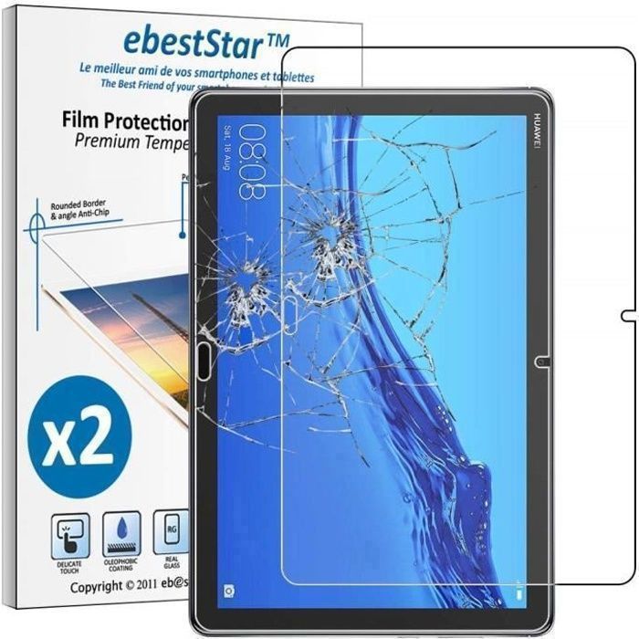 ebestStar - Compatible Pack x2 Verre trempé Huawei MediaPad T5 10.1 Film Protection Ecran Vitre Protecteur Anti Casse, Anti-Rayur