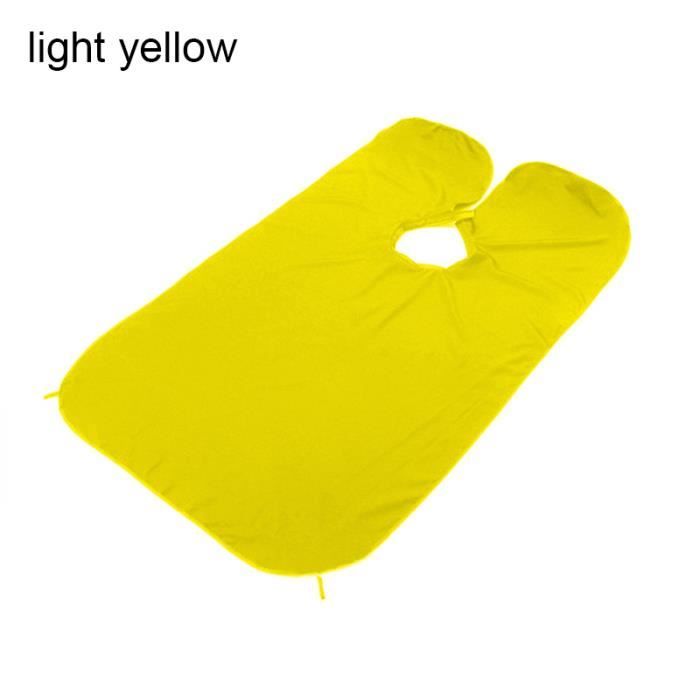 Barbe rasage tablier homme salle de bain tablier barbe soin nettoyer rassembler tissu bavoir cheveux rasage - Jaune clair