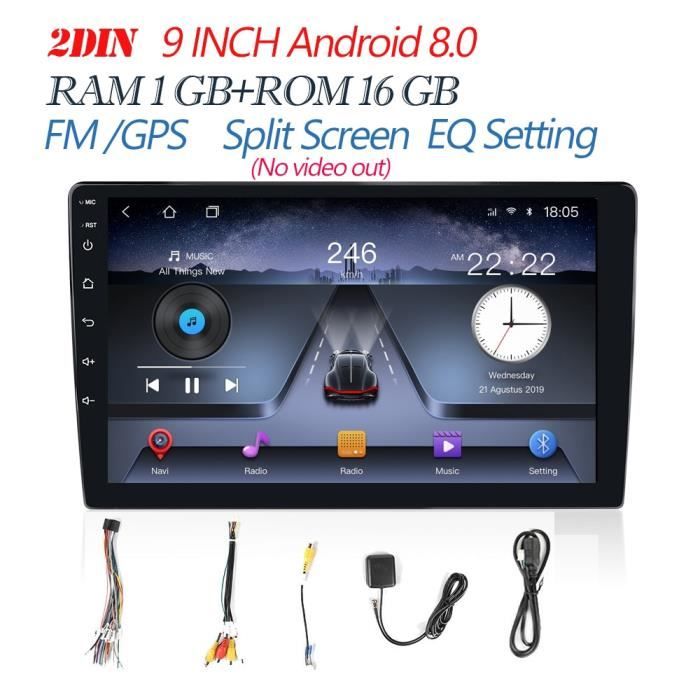 Android 9 1 16 Autoradio Android 10, Prime, GPS, WIFI, Bluetooth, lecteur multimédia, 2din, pour voiture Toyo