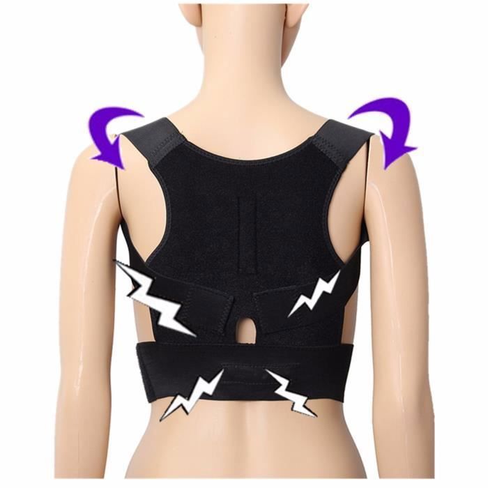 C® Posture Dos Ceinture Ajustable 55-67 Épaule Support Therapie Anti Bosse Taille M