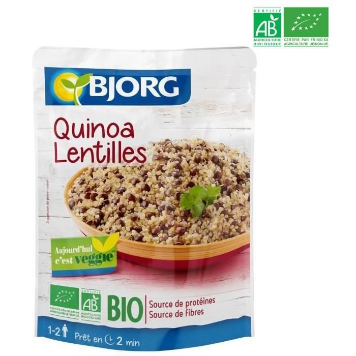 BJORG Quinoa Lentilles Doypack Bio 250g